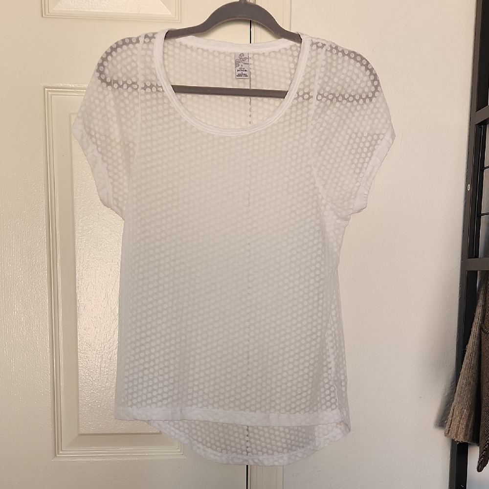 Prana Organic Cotton Lightweight White T Shirt Size Small